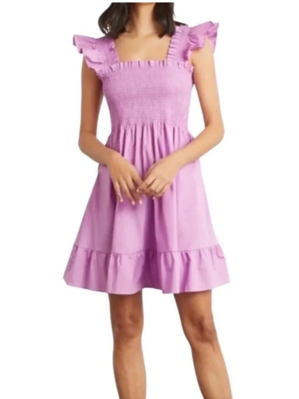 Hill House Lilac Ruffle Smocked Sundress size medium